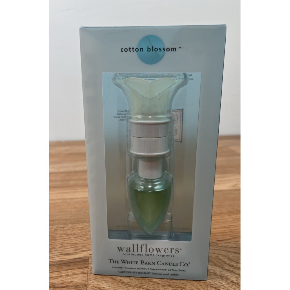 White Barn Candle Company Wallflowers Flower Warmer & Cotton Blossom Refill NEW
